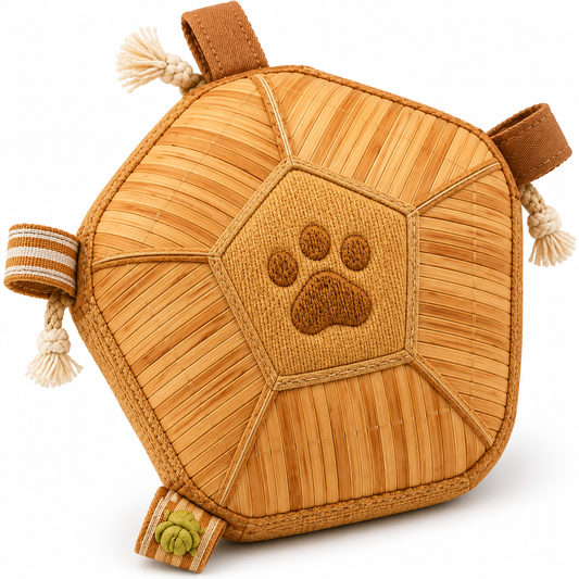 Pentagon Dog Snuffle Mat with Fabric Tabs and Rope Details