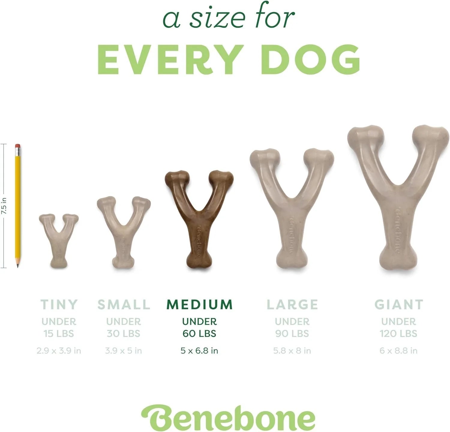 Benebone Wishbone Durable Toy ForDogs, For Heavy Chewers, Bacon Flavor