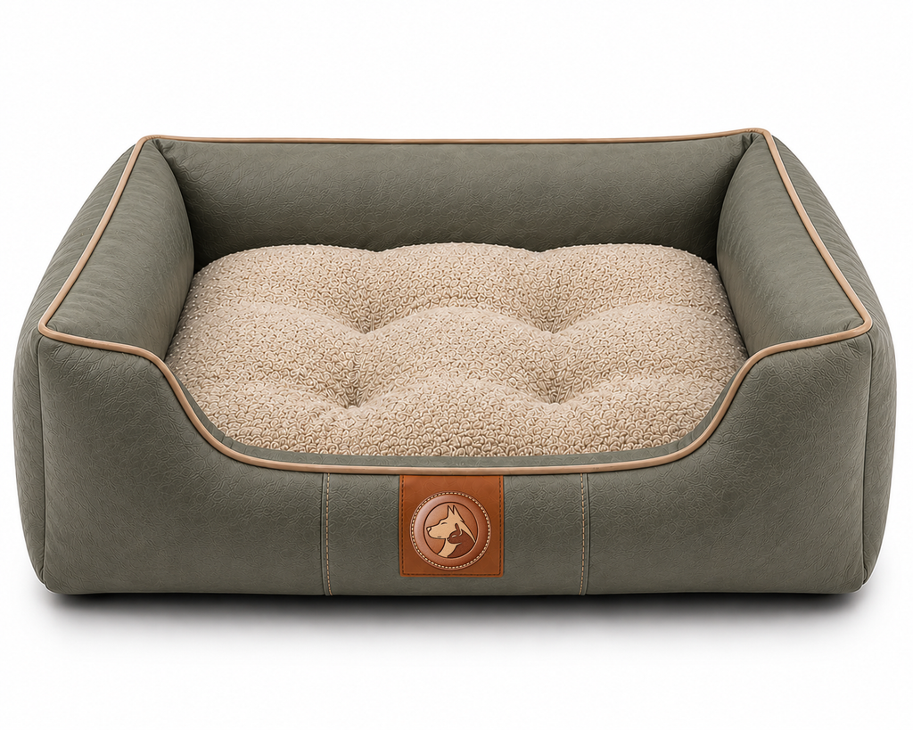 Orthopedic Pet Sofa Bed with Plush Bolster Support