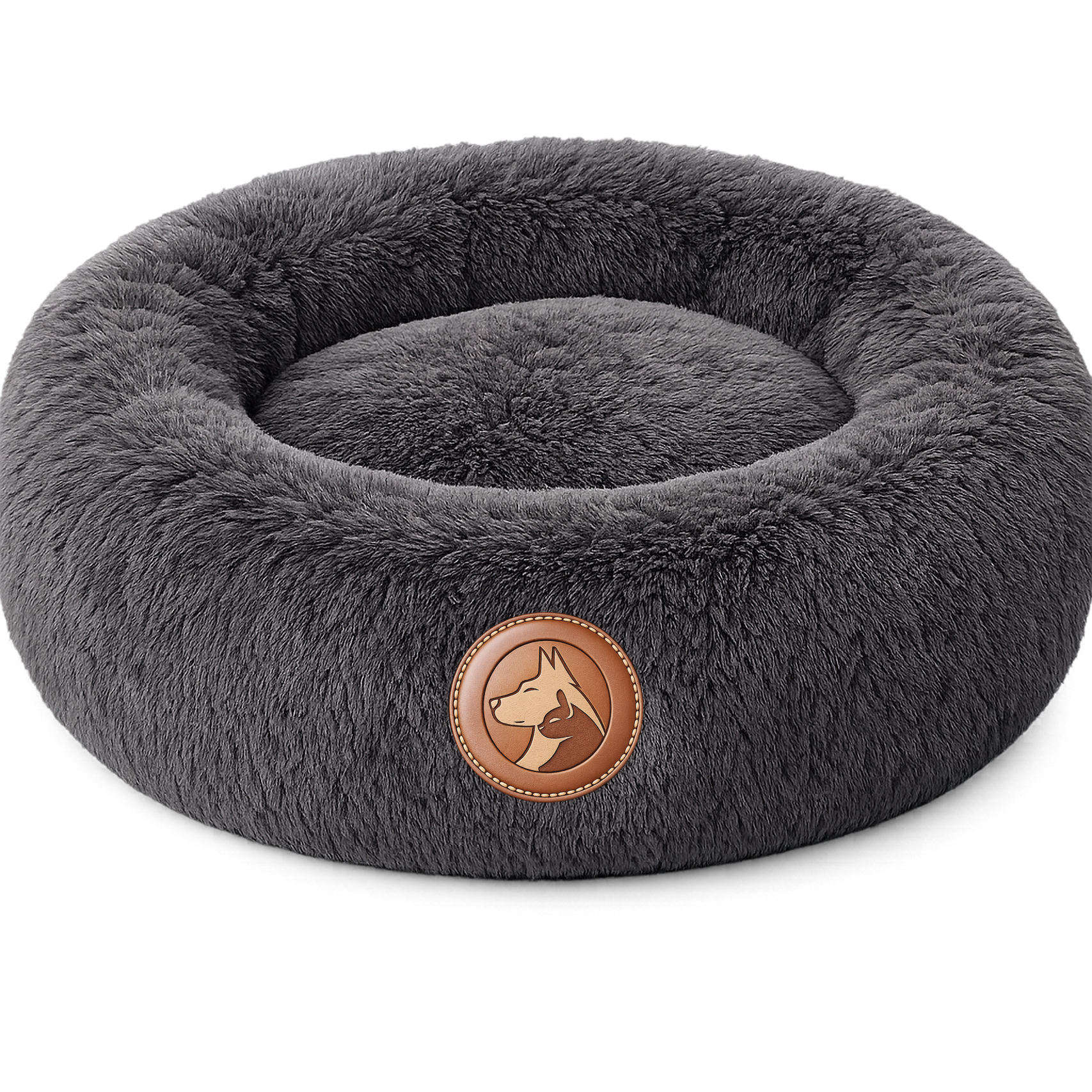 Calming Plush Donut Pet Bed – Ultra Soft Round Nest