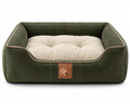Corduroy Orthopedic Pet Sofa Bed with Plush Bolsters