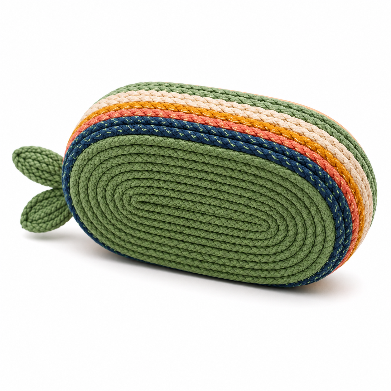 Pea Pod-Shaped Braided Rope Activity Toy for Dogs with Two Balls