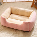 Soft Plush Pet Basket Bed – Warm Sleeping Bed for Cats & Small Dogs