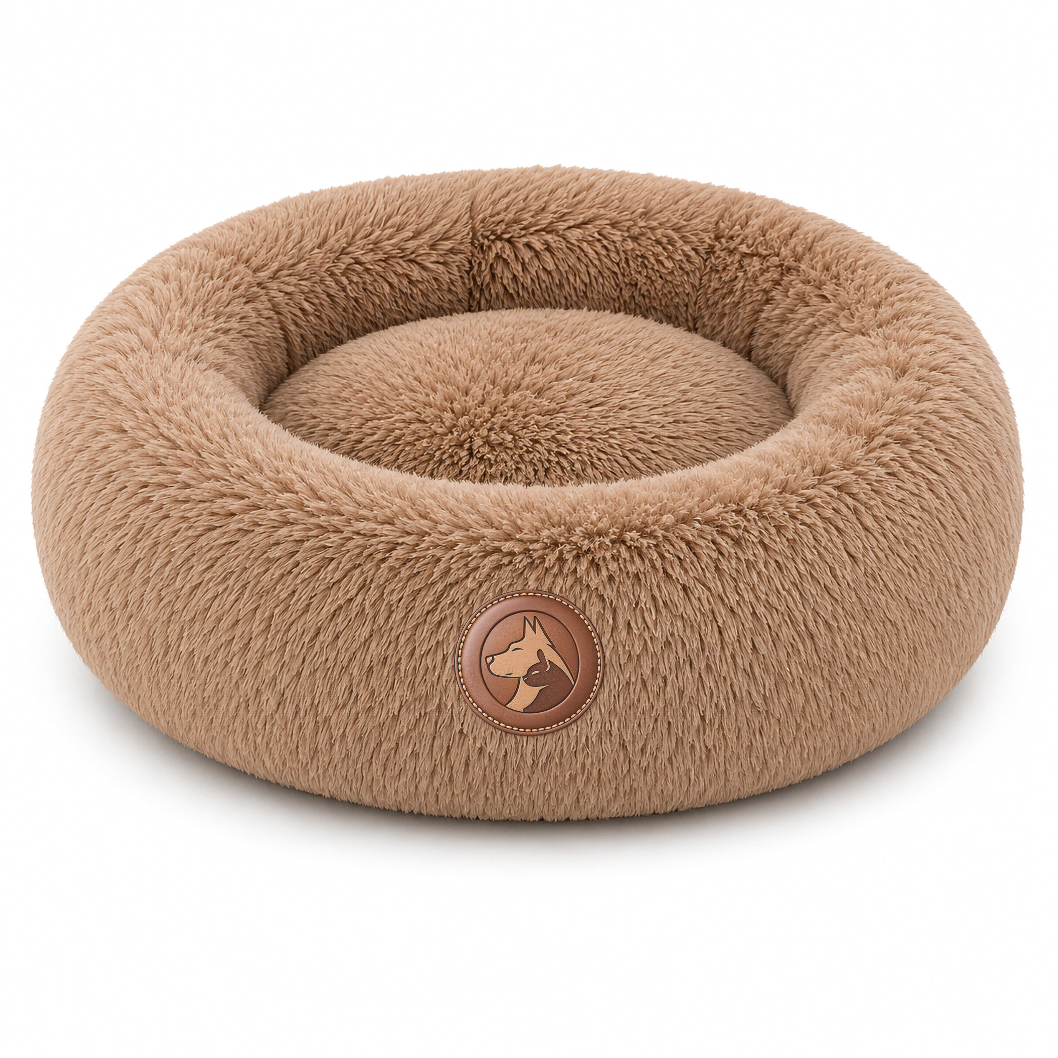 Calming Donut Plush Pet Bed – Soft Round Nest for Pets