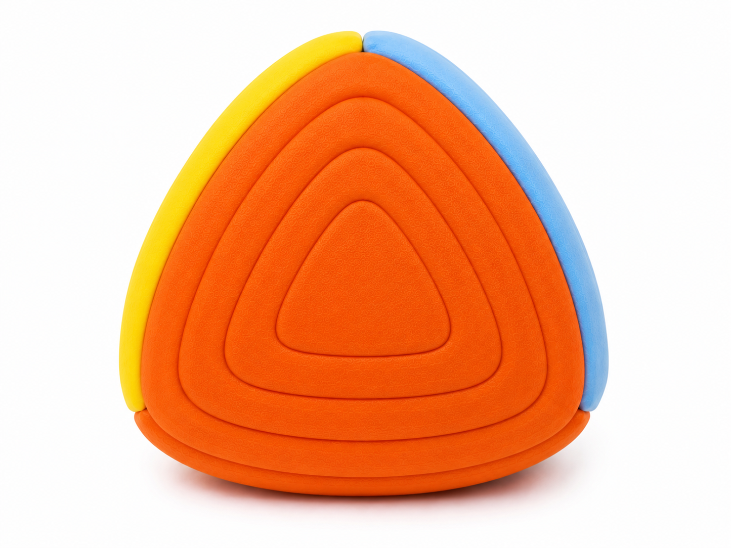 Tri-Colour Triangular Dog Activity Toy with Layered Grip Design